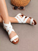 Women's Elastic Ankle Strap Low Wedges Sandals Casual Dressy Summer Flat Sandals Cute Gladiator Shoes