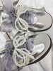 2pcs Pearl Bow Shoe Lace Accessories, Detachable DIY Decor For White Sneakers